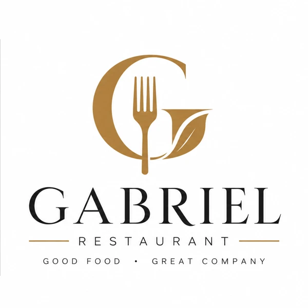 Approved Gabriel Restaurant logo with gold G emblem