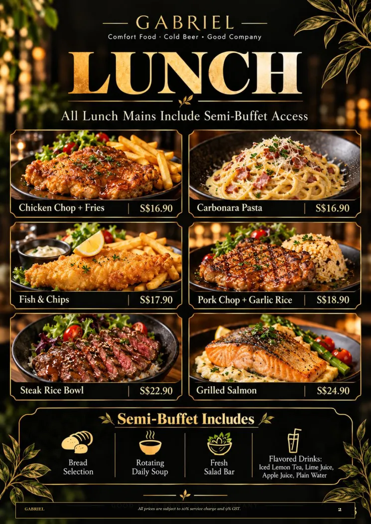 Gabriel proposed menu page 2
